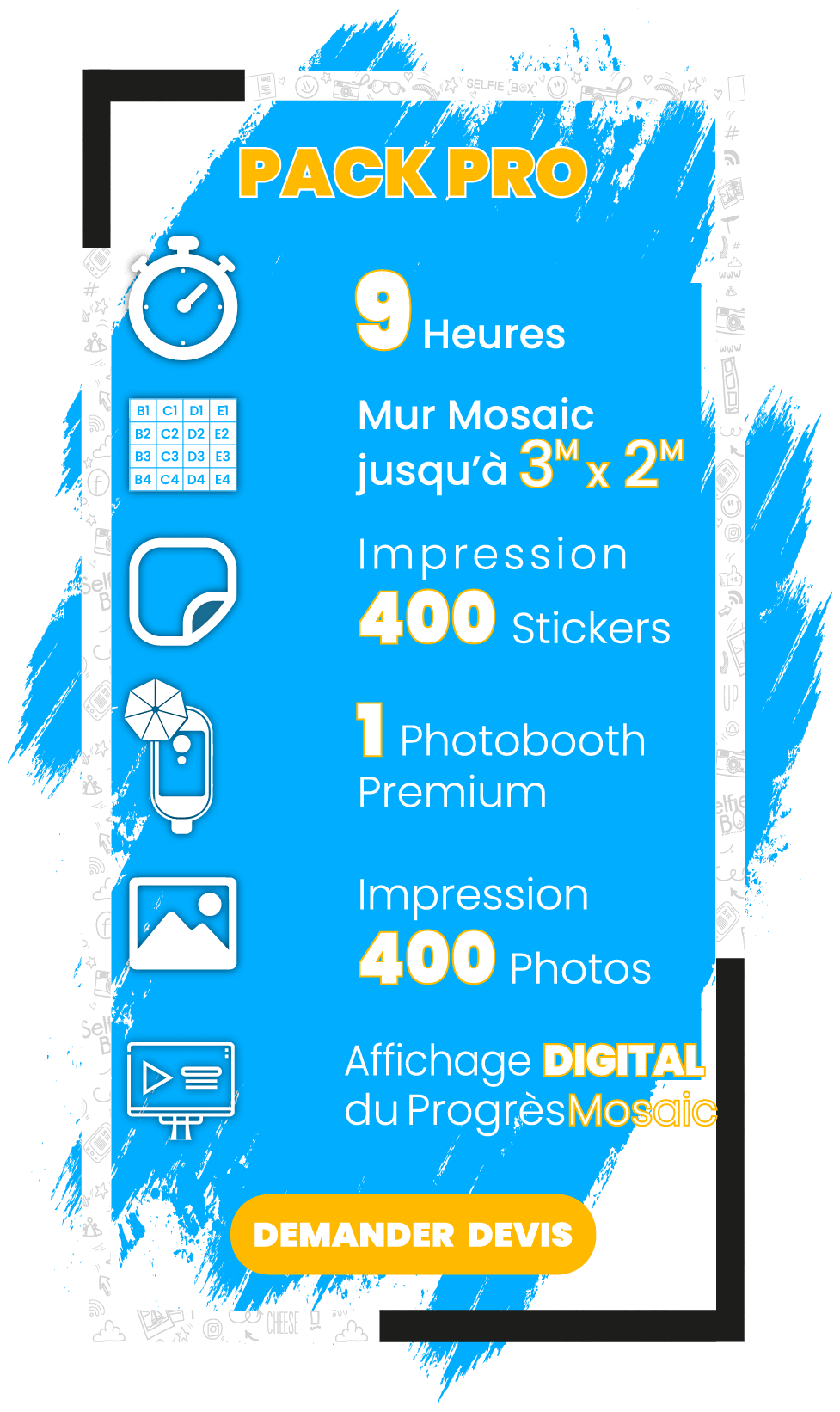 pack pro location photobooth mosaic maroc